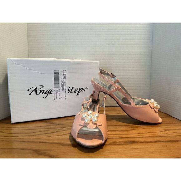 ANGEL & STEPS Bailey Slingback Peach Patent Women's Size 7 W 160670 - Picture 4 of 16